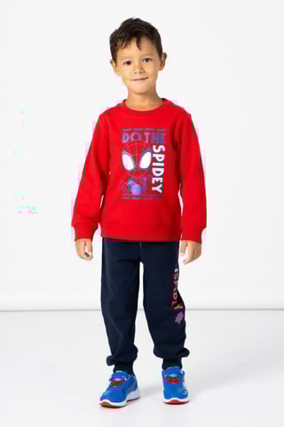 Sweater en Joggingbroek Spidey en Vrienden Marvel - Rood en Marineblauw