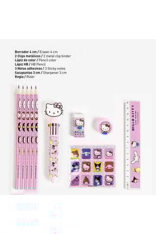 Set Schrijfwaren Hello Kitty Sanrio - 15-Delig