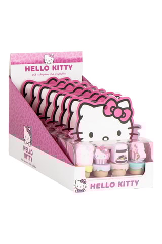 4 Markeerstiften Hello Kitty Sanrio - Poederroze en Turquoise