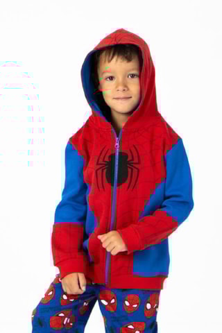 Sweater met capuchon Spider-Man Avengers Marvel - Rood en Donkerblauw