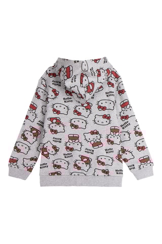 Sweater met Capuchon Hello Kitty Sanrio - Gemêleerd Lichtgrijs