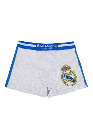 2 Boxers Real Madrid - Gemêleerd Lichtgrijs en Wit 