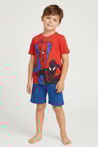 T-shirt en Short Spider-Man Avengers Marvel - Rood en Marineblauw