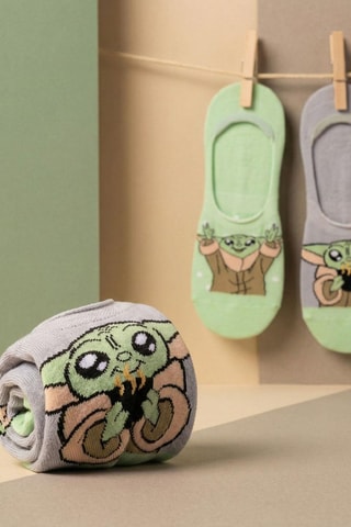 2 Paar Enkelsokken Grogu The Mandalorian Star Wars - Paars en Zeegroen
