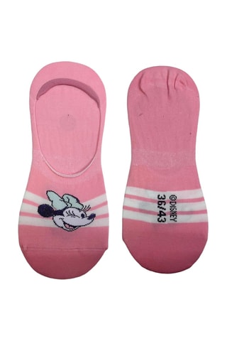 2 Paar Enkelsokken Minnie Disney - Roze en Hemelsblauw