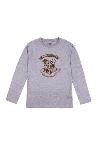 T-shirt Hogwarts Harry Potter - Gemêleerd Lichtgrijs