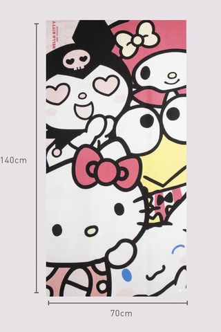 Douchelaken Hello Kitty Sanrio - Roze - 70 x 140 cm