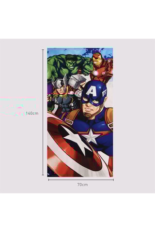 Douchelaken Avengers Marvel - Rood en Marineblauw - 70 x 140 cm