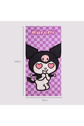 Douchelaken Kuromi Sanrio - Paars - 70 x 140 cm