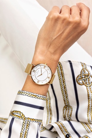 Stalen Quartz Horloge-  Goudkleurig - Frederic Graff