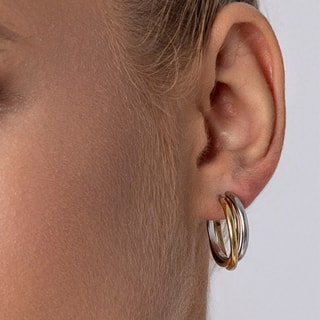 Boucles d'oreilles Aviana - Acier inoxydable tricolor 