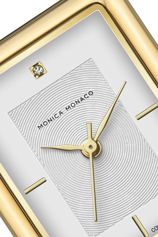 Stalen Quartz Horloge met Diamant - Goudkleurig en Zilverkleurig