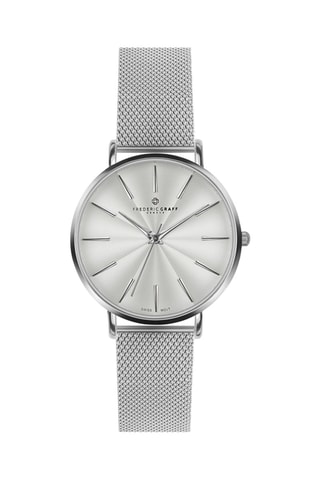Stalen Quartz Horloge - Zilverkleurig - Frederic Graff
