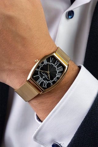 Stalen Quartz Horloge - Goudkleurig - Frederic Graff