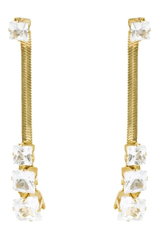 Pendientes - Chapado en oro amarillo y circones - Emily Westwood