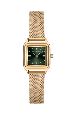 Montre à quartz japonais en acier - Doré et vert  - Emily Westwood 