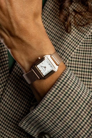 Reloj de cuarzo de acero y diamante - Monica Monaco