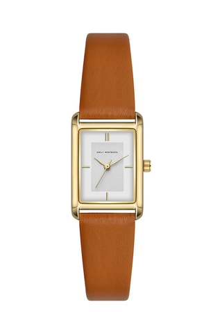Montre à quartz en cuir - Marron et doré - Emily Westwood 