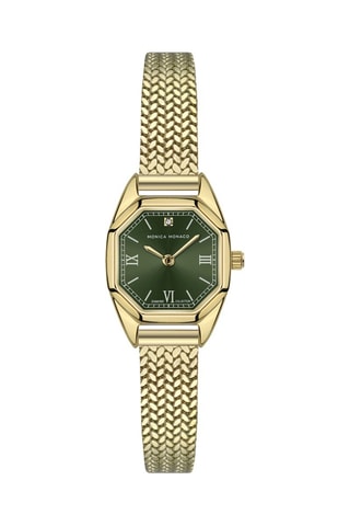 Reloj de cuarzo de acero y diamante