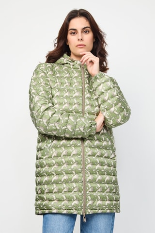 Blusão reversível Roma Monogram - Bege e verde