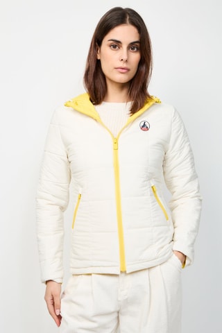 Blusão reversível com capuz Kara - Amarelo e cru