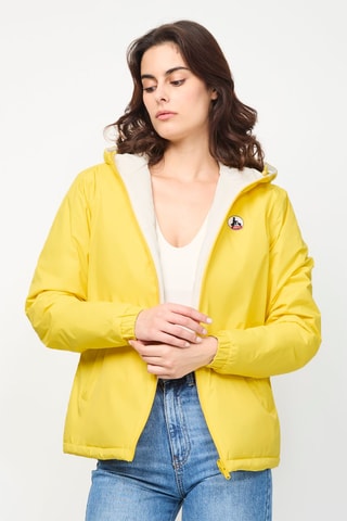 Blusão reversível com capuz Kara - Amarelo e cru