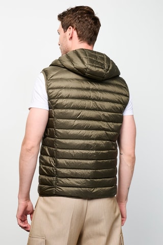 Colete acolchoado com capuz Pat - Caqui