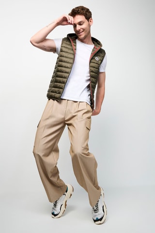 Colete acolchoado com capuz Pat - Caqui