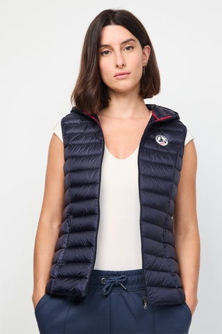 Colete acolchoado com capuz Mali - Azul-marinho