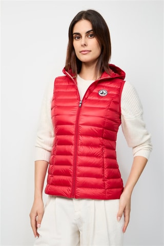 Colete acolchoado com capuz Mali - Vermelho