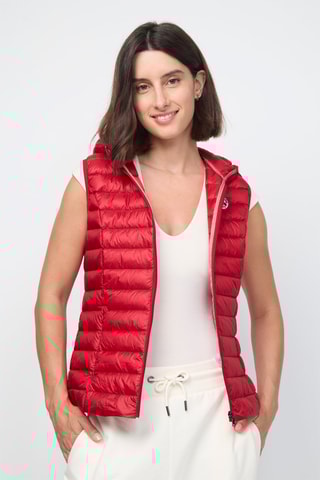 Colete acolchoado com capuz Mali - Vermelho