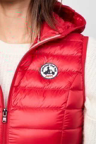 Colete acolchoado com capuz Mali - Vermelho