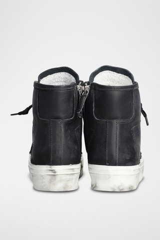 Baskets montantes en cuir - Noir