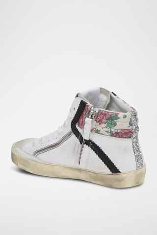 Baskets montantes en cuir - Blanc