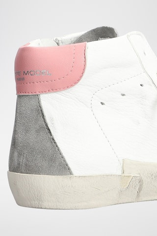 Baskets montantes en cuir - Blanc