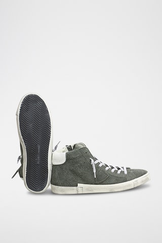 Baskets montantes en cuir - Vert