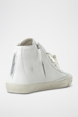 Baskets montantes en cuir - Blanc