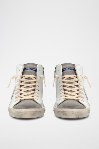 Baskets montantes en cuir - Blanc