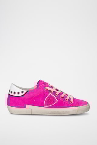 Baskets en nubuck - Fuchsia