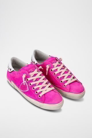 Baskets en nubuck - Fuchsia