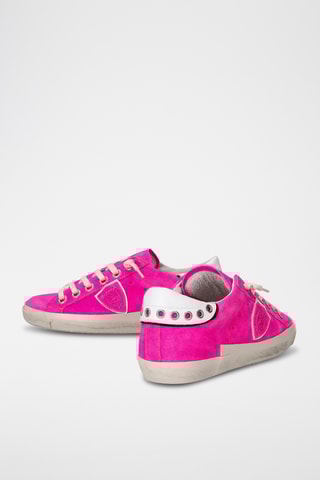 Baskets en nubuck - Fuchsia