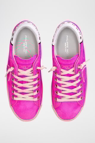 Baskets en nubuck - Fuchsia
