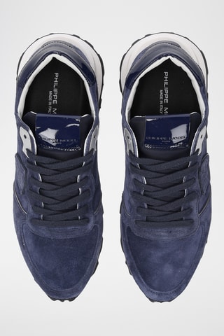 Baskets en cuir de chèvre - Bleu marine