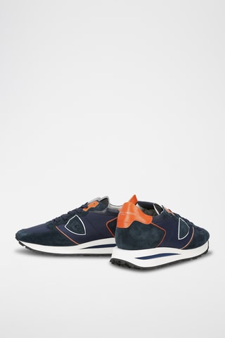 Geitenleren Sneakers - Marineblauw