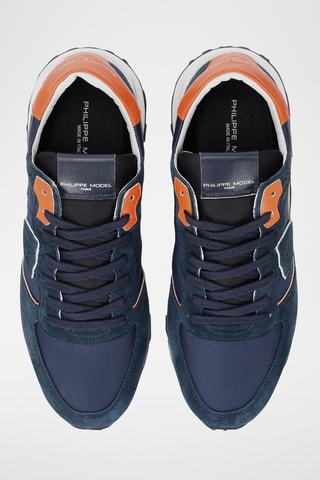 Geitenleren Sneakers - Marineblauw