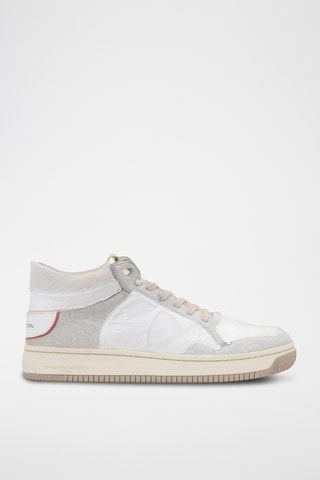 Baskets montantes en cuir - Blanc