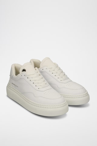 Baskets plateformes en cuir - Blanc