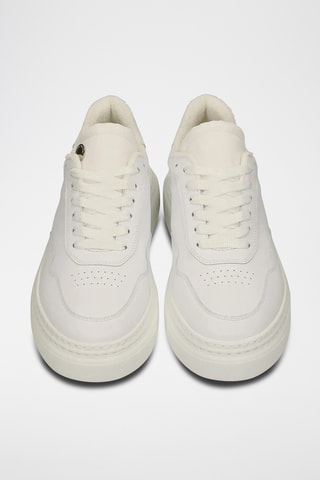 Baskets plateformes en cuir - Blanc