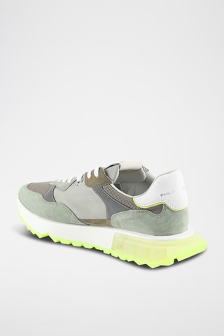 Baskets plateformes en cuir - Gris