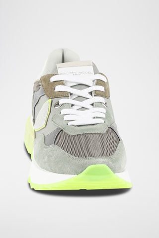 Baskets plateformes en cuir - Gris